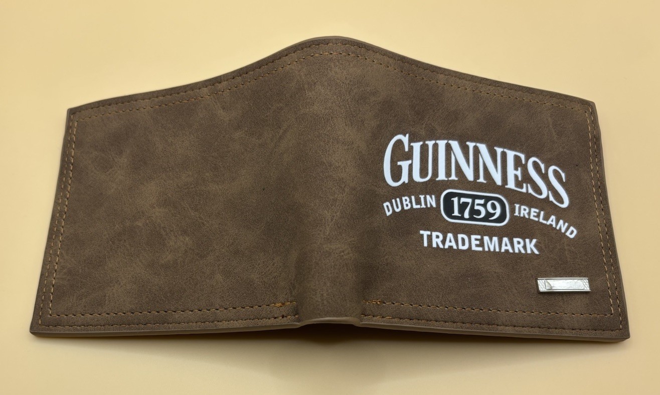 A New Guinness PU Leather Wallet With Guinness Logo Tan Coloured 12cm L X 10cm W image 7