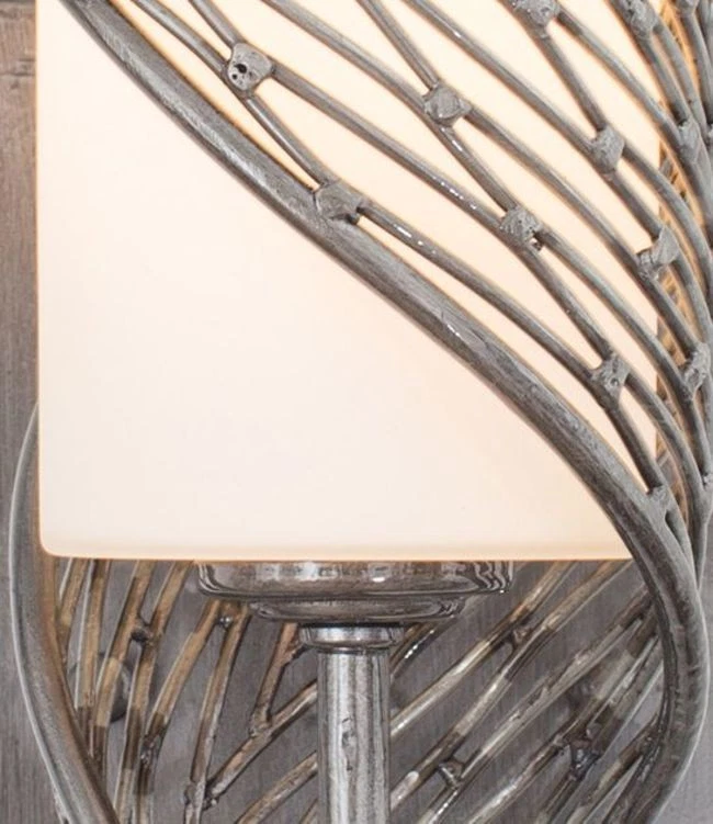 Aplique de pared Varaluz 240K01R Flow 13" de alto - plateado Foto 4 de 4