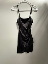 Windsor Satin Mini Dress XS Black