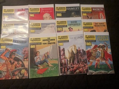 Classics Illustrated Softcover Yellow Spine Modern Reprint Lot of 12 The Odyssey