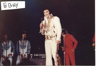 RARE ELVIS ORIGINAL PHOTO DATED 1976 UNPUBLISHED OLD KODAK ACTION C.POWERS
