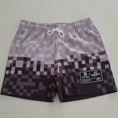 BKTSQD x 100 Thieves Boys Shorts Pixelated Purple Youth Medium