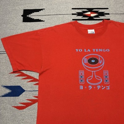 90s YO LA TENGO Stereo Blue Licensed Alt Rock T-Shirt Men's XL Red
