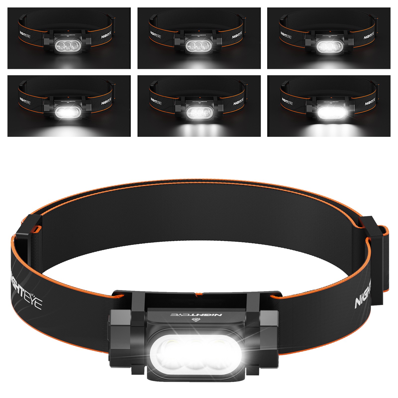 NIGHTEYE LED Camping Headlight Head Torch Lamp Camping Hiking Work Hunting Light