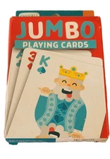 Jumbo Playing Cards - Child's Card Games Chuckle And Roar 52 Cards Plus Bonus 