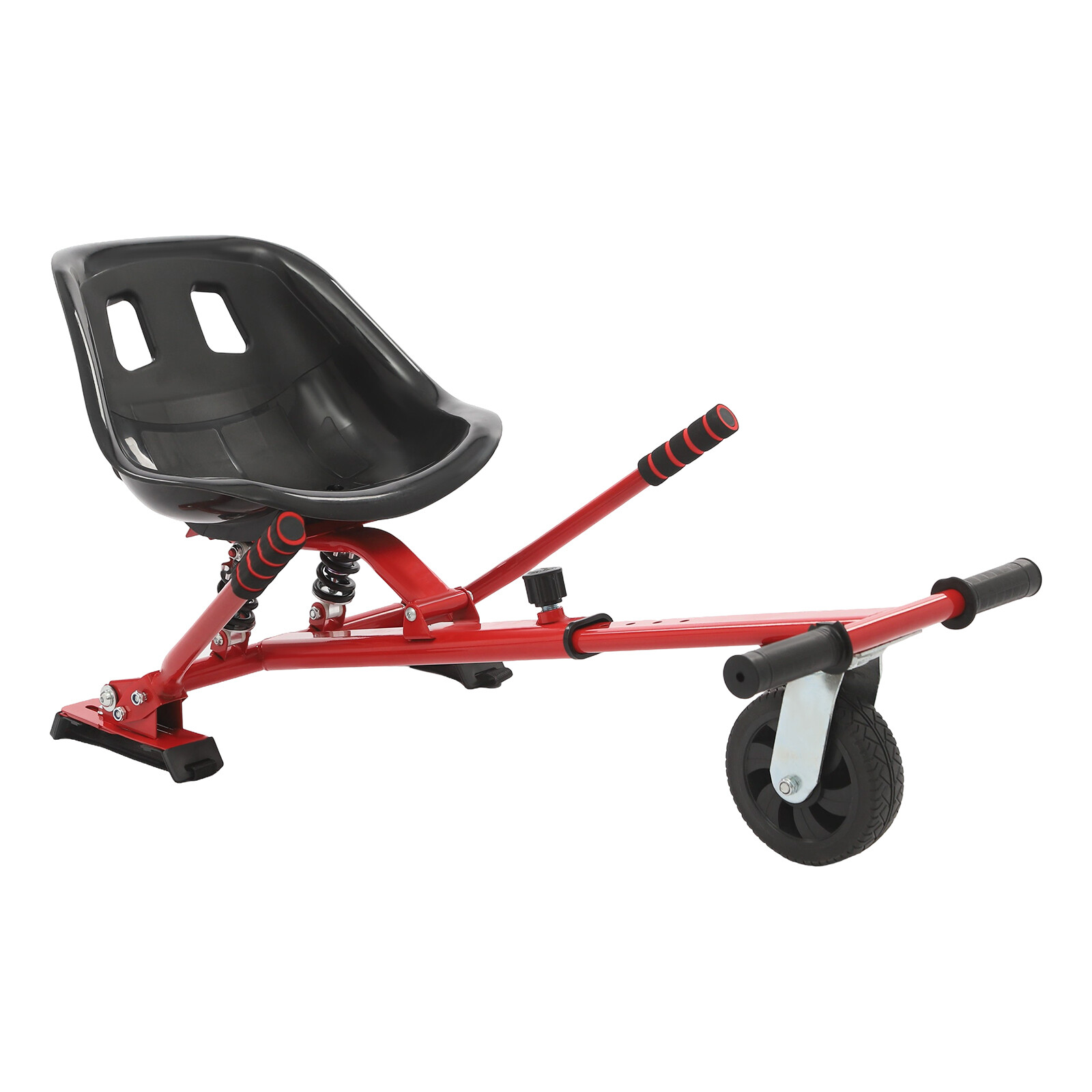 Red Hoverboard Kart Attachment Adjustable Seat For 6.5-10in Balancing Scooter