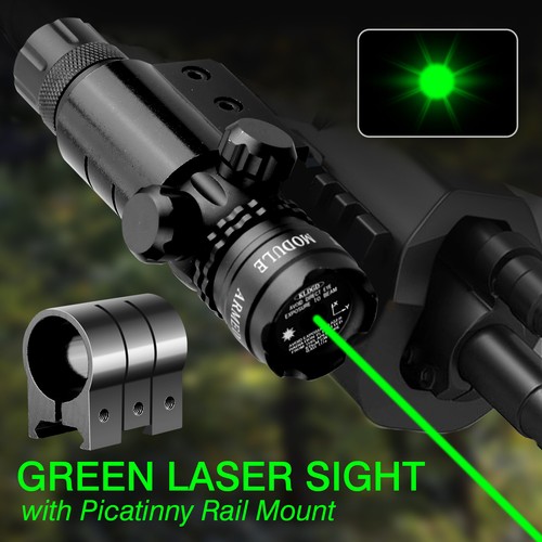 Tactical Green Laser Sight Rifle Rail Dot Scope Laser Barrel Mount Remote Switch - Picture 3 of 14