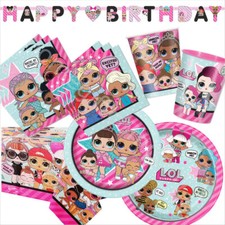 LOL Surprise Dolls Birthday Party Decorations Tableware Official Supplies Girls