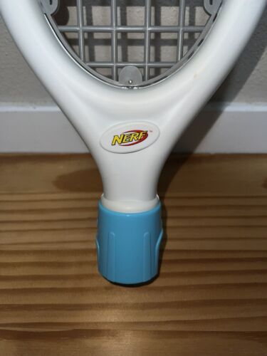 NINTENDO SPORTS WII NERF TENNIS RACKET NEW WHITE CONTROL HOLDER Blue - Picture 3 of 5