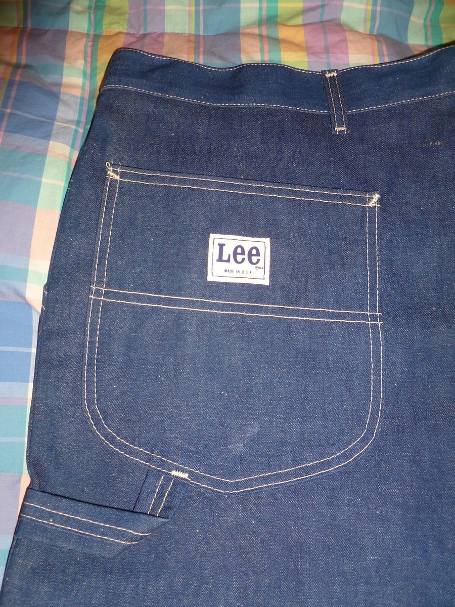 LEE デニム MADE IN U.S.A 1970s Vintage 1970's Lee Blue Denim Carpenter Jeans, Size 46x32