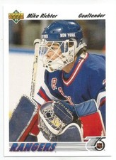 MIKE RICHTER 1991-92 UPPER DECK CARD NEAR MINT+ CONDITION