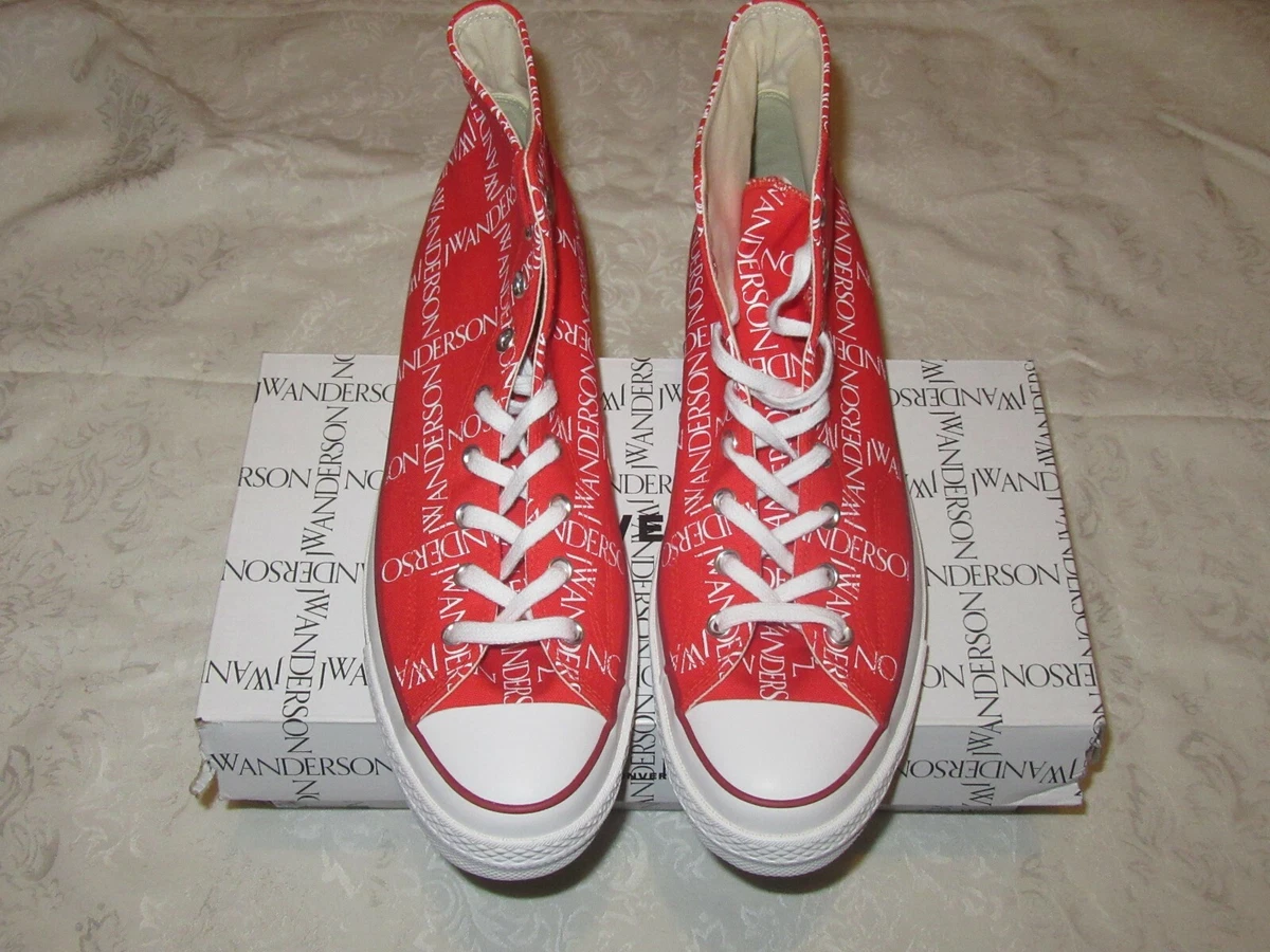 Converse x JWA ct70 Grid Print Chuck 70 Hi Red Scarlet Sz 13 | eBay