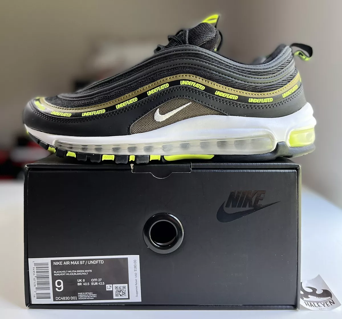 spin loyalitet Australsk person Nike Air Max 97 Undefeated Black Volt | Men&#039;s Size 9 | DC4830-001 |  eBay