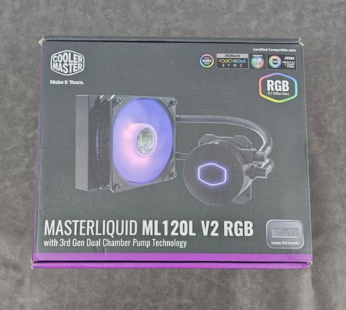 Cooler Master MasterLiquid ML120L V2 RGB CPU AIO Liquid Cooler - Black