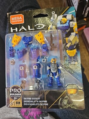 NEW!! HALO Mega Construx - Skyfire Exosuit - Blue & Yellow #GLB73