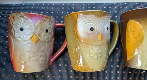 Juego de 4 tazas de cerámica Elite Couture de Gibson OWL CITY 16 OZ - Imagen 2 de 15