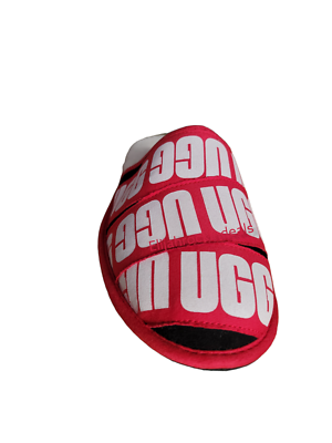 NEW MENS UGG SCUFF GRAPHIC RED BLACK WHITE BAND SLIPPERS US  display picture 1