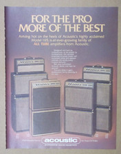 1981 ACOUSTIC AMPLIFIERS Magazine AD ~ Professional SOUND EQUIPMENT, Van Nuys CA