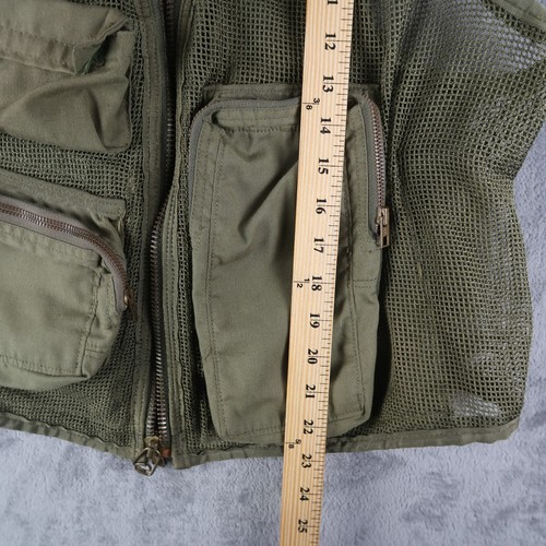 Vintage 80s Flight Survival Vest Size M / L Mesh Cargo Broken Zipper Military - Picture 13 of 14
