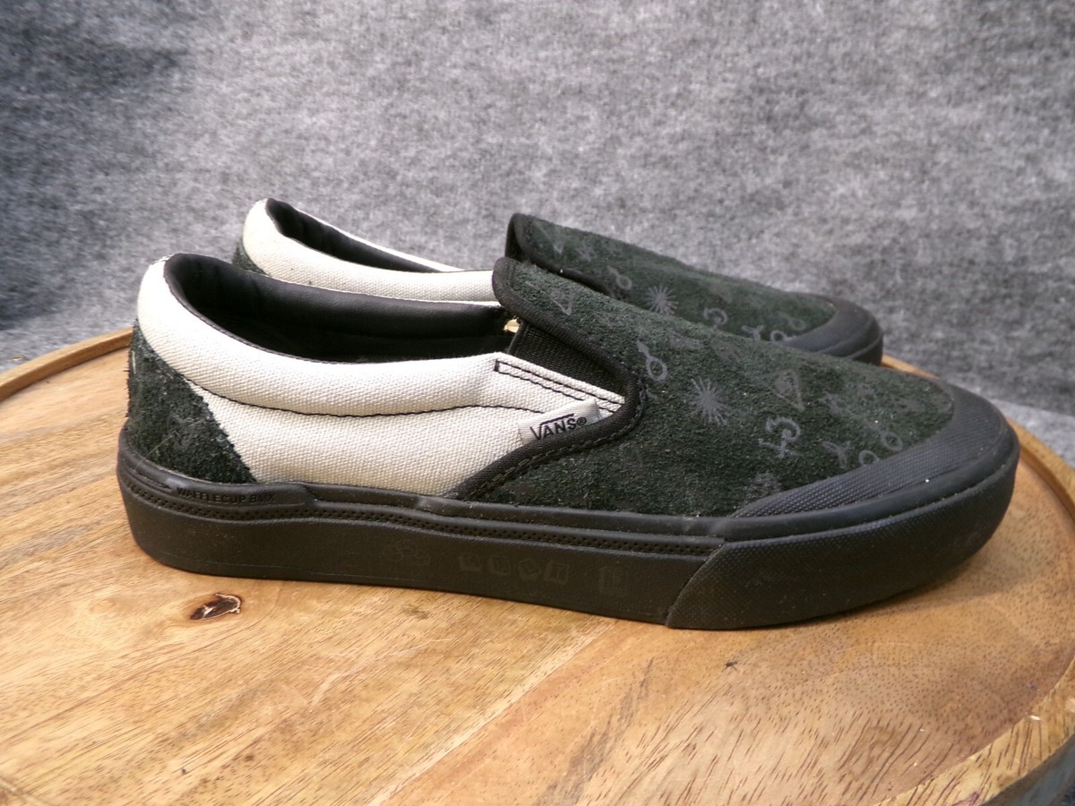 Vans BMX Slip On x Cult Mens 6 Women 7.5 Black Grey Suede