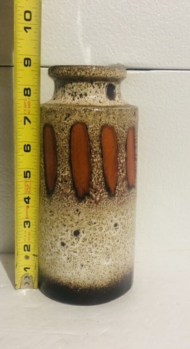 Vintage Scheurich Kermaik 9” Fat Lava Vase West Germany Pottery 203-22 - Picture 20 of 24