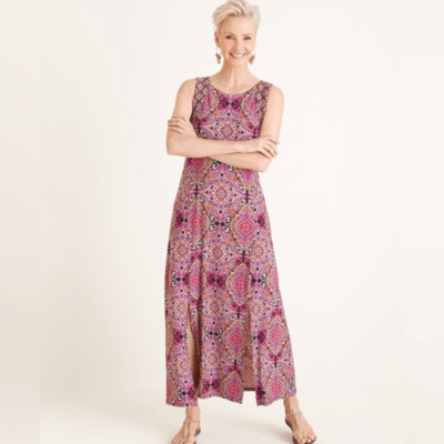 NWT Chico's Tile Print Maxi Dress | eBay