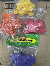 Lot Pentominoes Learning Resources -12 Piece Set - Red - Orange, Purple ,Yellow