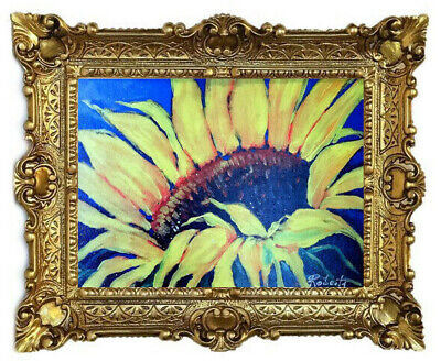 Wunderschönes Gemälde Bilder Barock Antik Repro Rahmen Sonnenblume 56x46 cm 22