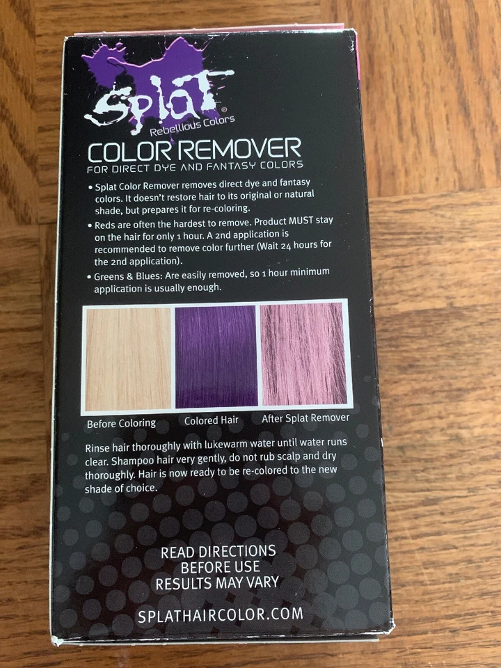 NUEVO ELIMINADOR DE COLOR Splat para tinte directo y colores de fantasía SIN LEJÍA Y AMONÍACO Foto 3 de 4