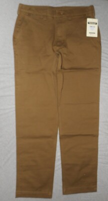 Duluth Trading Company Mens Pants Flex Ballroom Pants RELAXED FIT 32X34 - BROWN