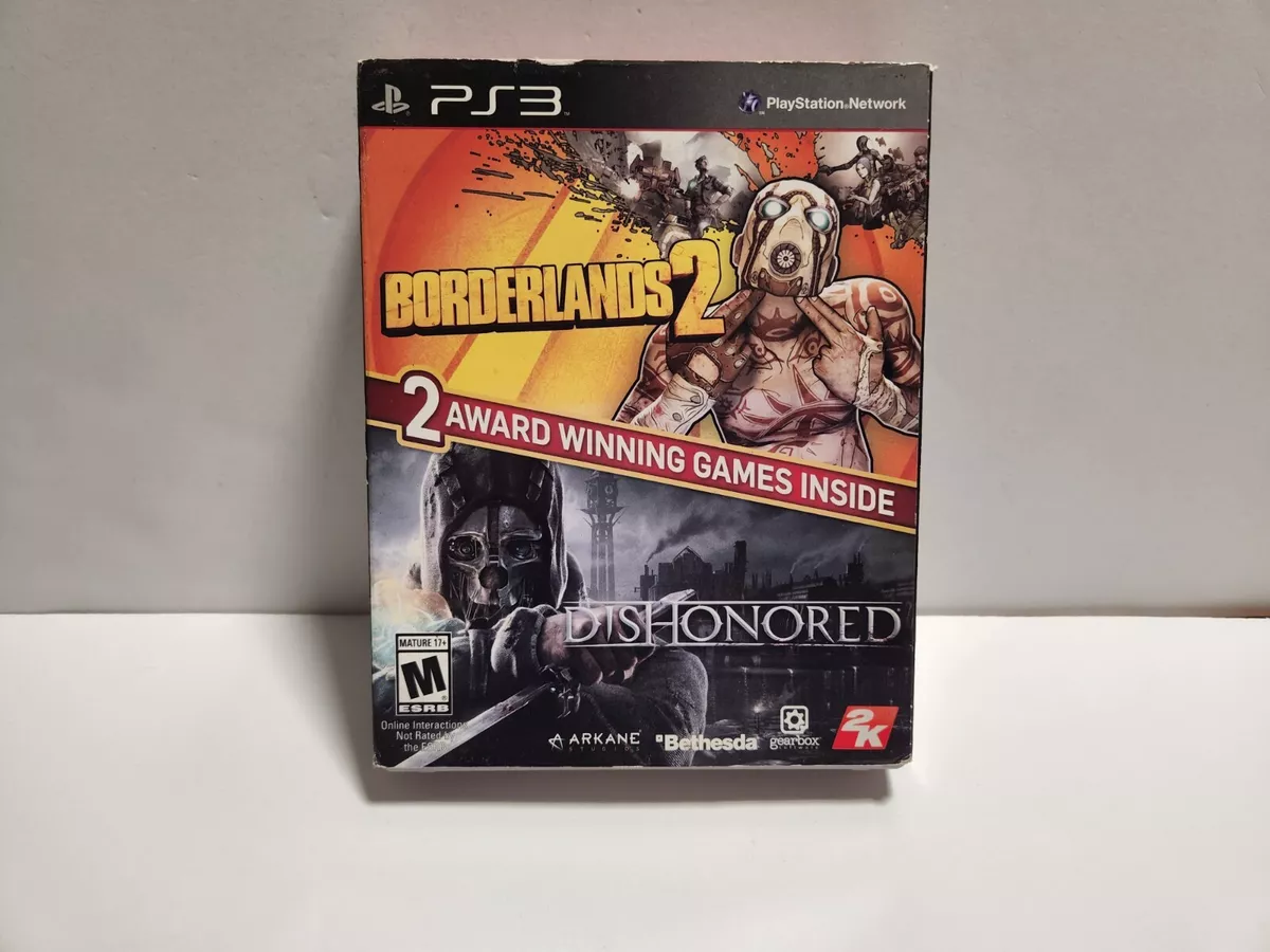 Jogo Combo Borderlandas 2 E Dishonored Ps3 Midia Fisica 2k