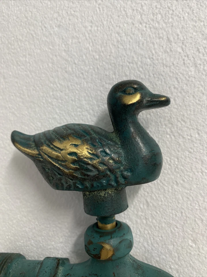 Grifo/grifo de jardín exterior de latón patinado múltiple con pato, nuevo Foto 2 de 4