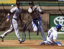 CRISTHIAN ADAMES COLORADO ROCKIES SIGNED 8X10 PHOTO W/COA