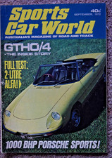 Sports Car World 1972 Sep Holden SS Toyota Celica Falcon GTHO Scimitar BMW 3.0CS