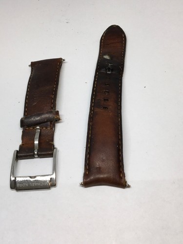 Michael Kors Genuine Leather Watch Two-Piece Strap Band 18mm Used Poor T577 - Picture 2 of 6
