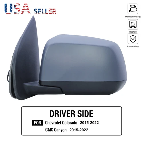 Driver Left Side Door Mirror Primer for Chevrolet Colorado GMC Canyon 2015-2022