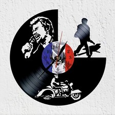 Montre à disque vinyle Johnny Hallyday French Elvis Le Patron Rock n Roll