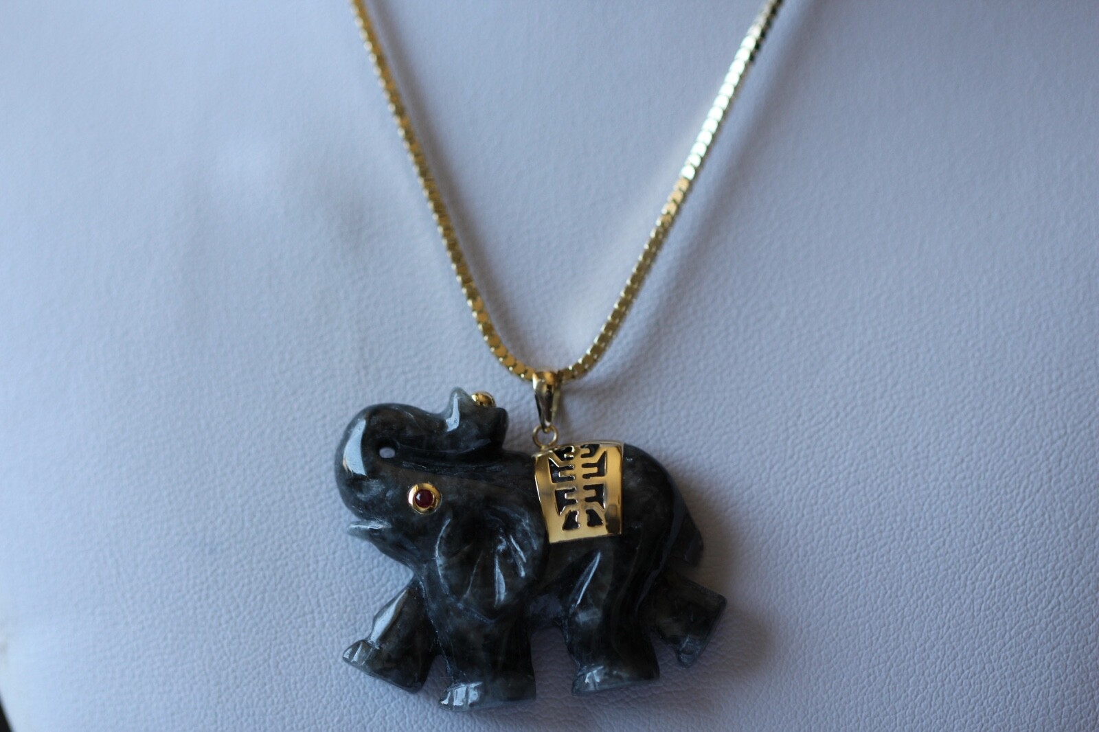 Natural Ruby Made  14k Solid Yellow Gold Necklace… - image 1