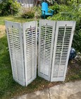 36” Tall x 36” (18" ea.)Wide Wood Interior Louver Plantation Window Shutters Vtg