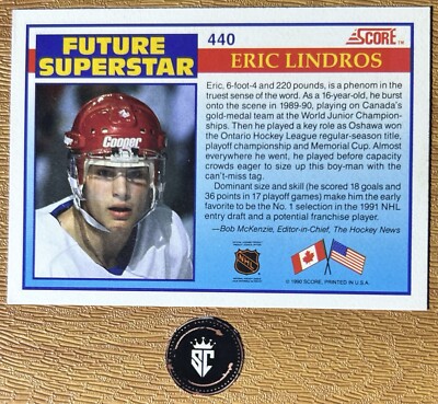 Eric Lindros 1990-91 Score Canadian Future Superstar Rookie Card