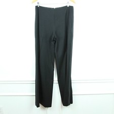 Ralph Lauren Purple Label 12 Pants Tuxedo Stripe Wide Leg Slacks Black FLAW