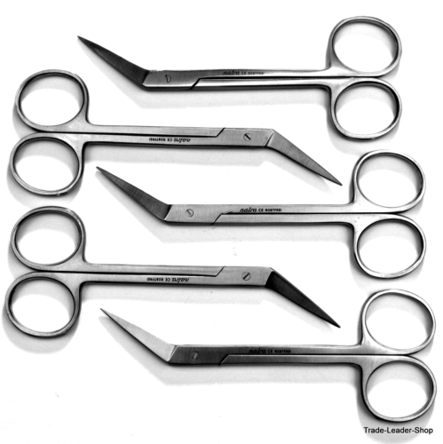5x IRIS Scissors 4.5'' / 11.5 cm Serrated Surgical Dental Surgery Gum Piercing - Picture 1 of 4