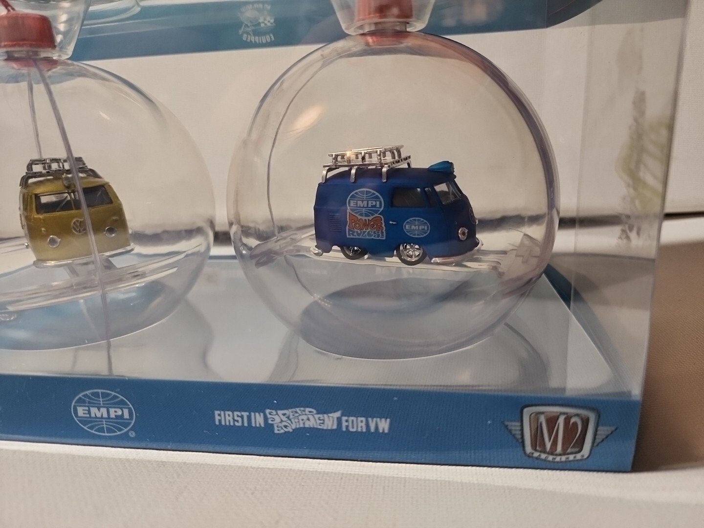 Volkswagen Vans DIE-CAST CHRISTMAS BALL 1960 VW DELIVERY VAN EMPI POWER 2 SET