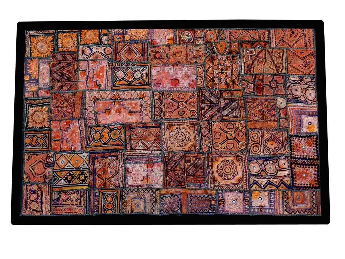 Ancienne tapisserie murale orientaliste 2,20m x 1,65m - Décoration
