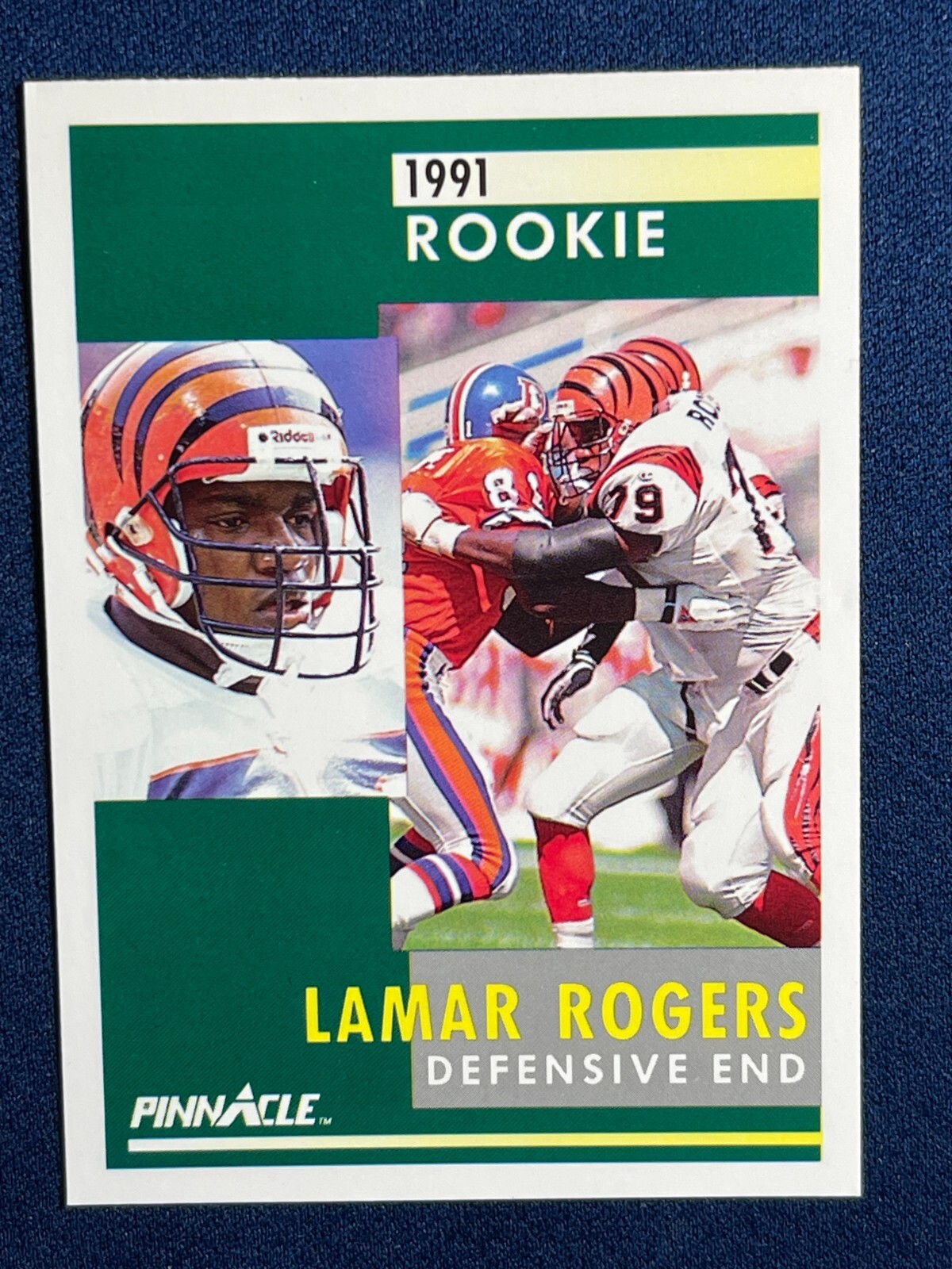 1991 PINNACLE #329 LAMAR ROGERS (CINCINNATI BENGALS) ROOKIE FOOTBALL CARD