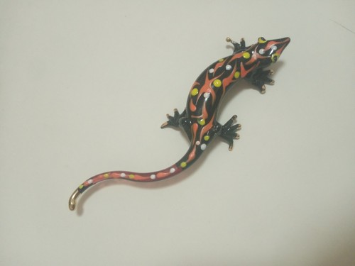 Glass Hand Blowing Lizards Gecko Figurine Decor Souvenir Reptile Animal Collect - Picture 5 of 12
