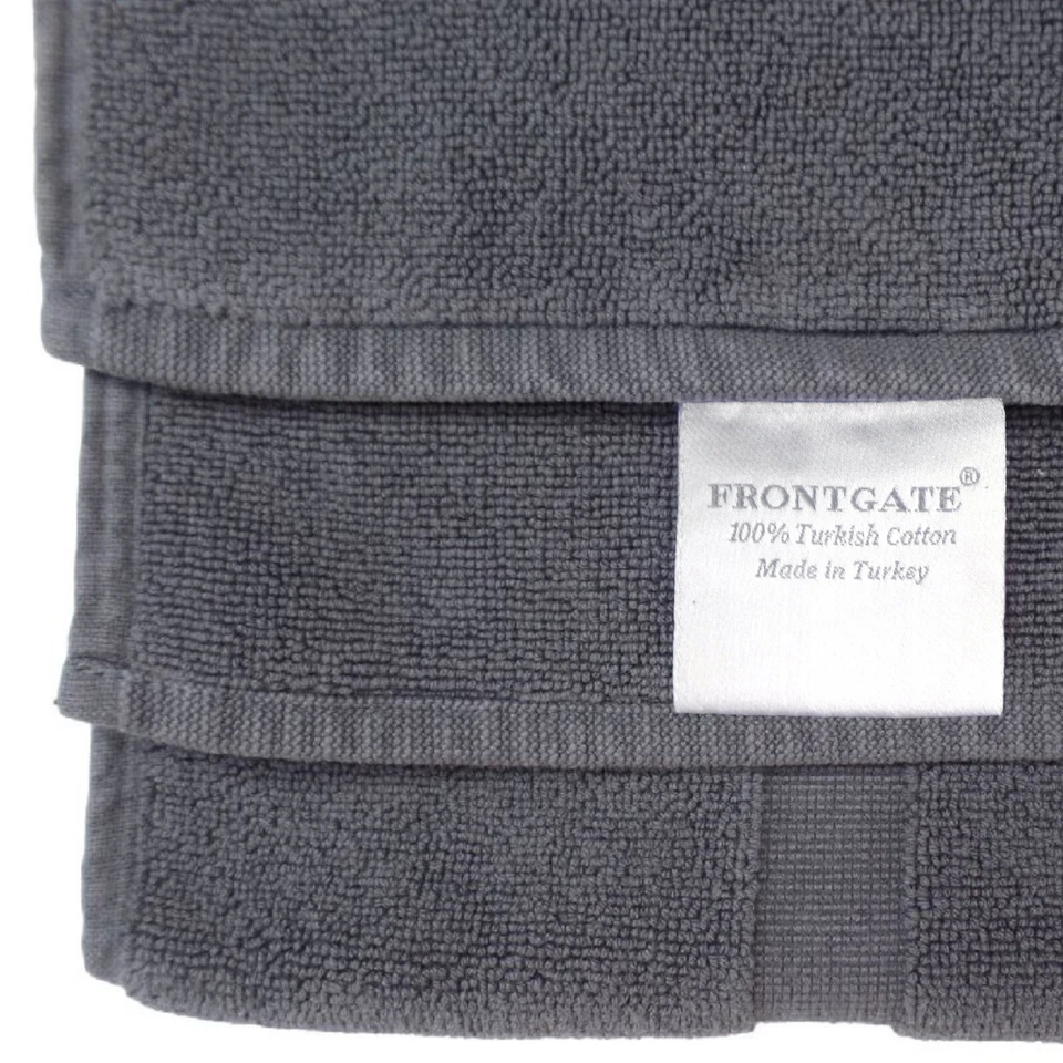 FRONTGATE RESORT BATH MAT / 38 x 24 / "MOONLIGHT" / GRAY / MADE in TURKEY - Image 4 of 4