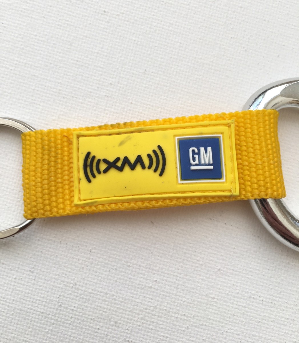 Vintage Keychain XM RADIO GM GENERAL MOTORS Key Fob Ring Carabiner