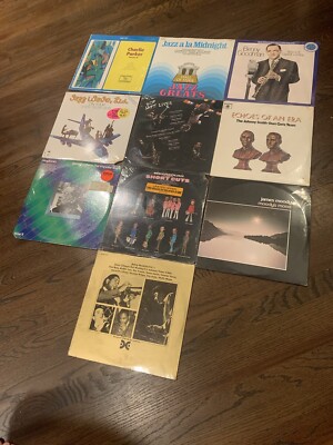 10 SEALED JAZZ records lp s albums Parker Ellington Moody Getz Gillespie Burrell