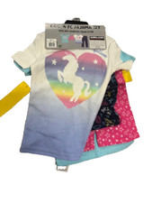 Kirkland Signature Kids' 4-PC Cotton PJ Set MULTIUNICORNRAINBOW, 3T NWT
